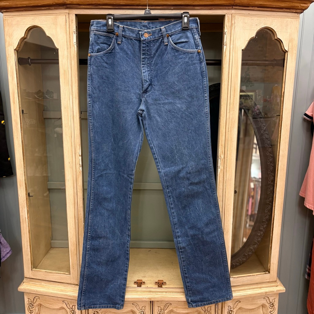 VTG Men’s Wrangler Slim Cowboy Cut Dark Blue Jeans Size 32X36